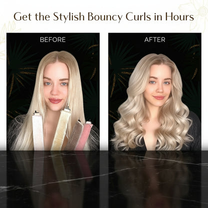 Heatless Hair Curler, Heatless Curls Overnight, No Heat Heatless Curling Rod Headband, Heatless Hair Curlers to Sleep In, 4PCS Rods with Hook for Most Hair Types