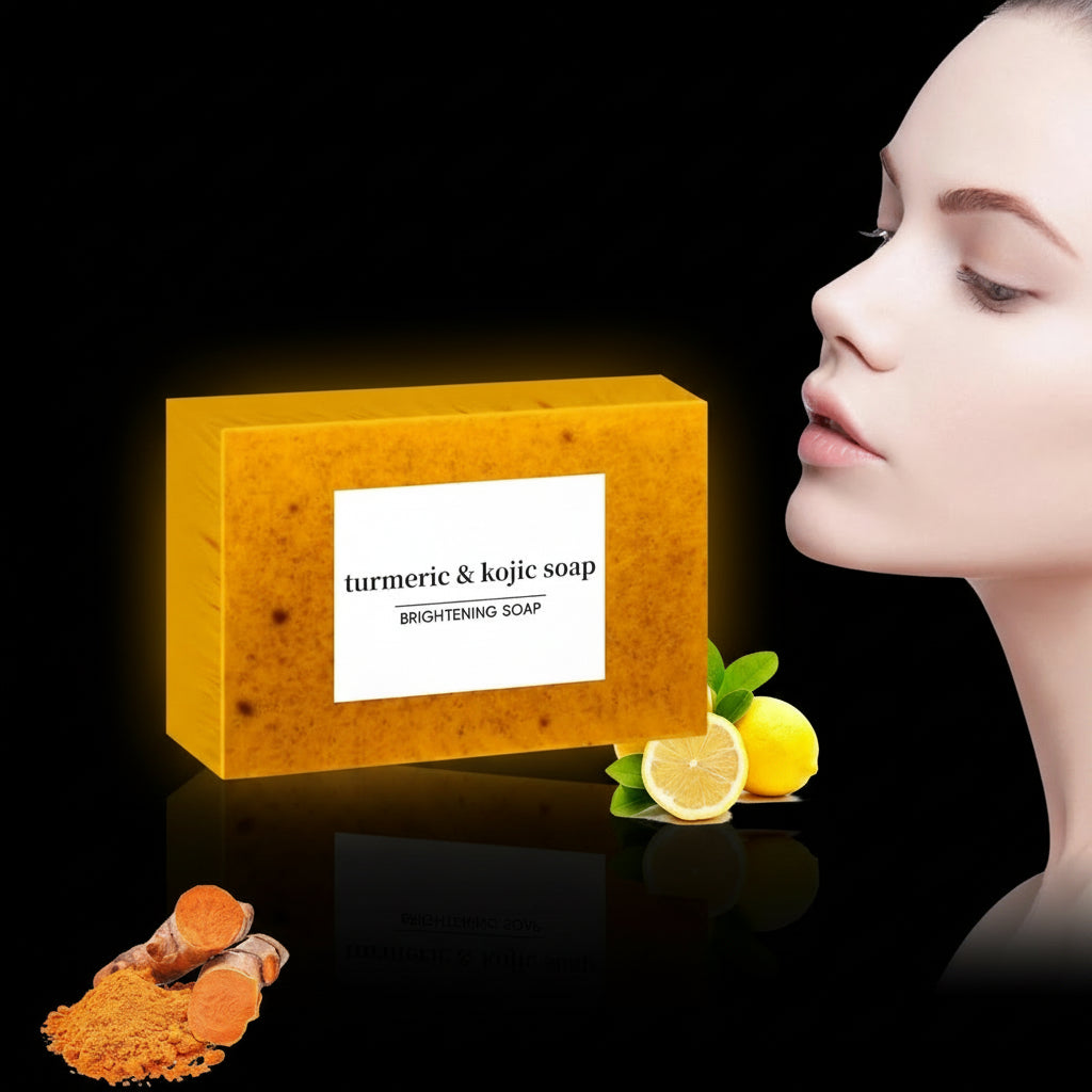 Addyskincare Lemon Turmeric Kojic Soap Fragrance, Lemon Turmeric Soap for Face and Body (1 Pcs)