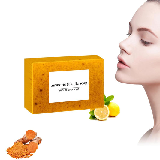 Addyskincare Lemon Turmeric Kojic Soap Fragrance, Lemon Turmeric Soap for Face and Body (1 Pcs)