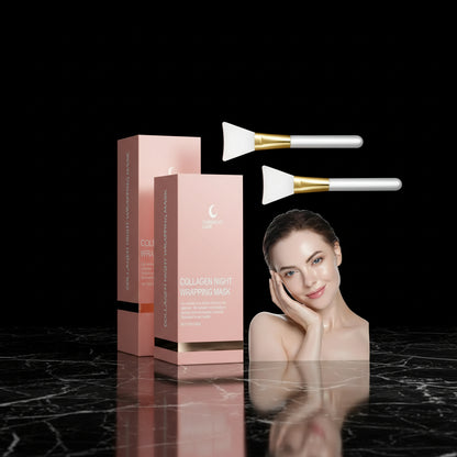 Collageen Nacht Wrapping Masker, 2 Stuks Koreaanse Huidverzorging Collageen Gezicht Overnacht Gezichtsmasker, Collageen Nacht Wrap Masker Gezichtsmasker, Gehydrolyseerd Collageen Gezichtsmasker