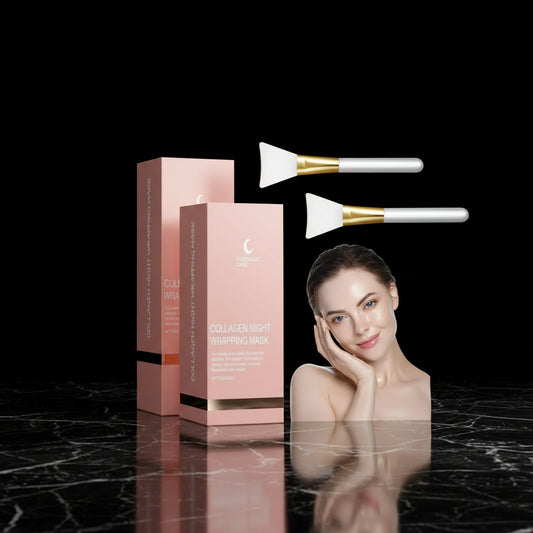Collageen Nacht Wrapping Masker, 2 Stuks Koreaanse Huidverzorging Collageen Gezicht Overnacht Gezichtsmasker, Collageen Nacht Wrap Masker Gezichtsmasker, Gehydrolyseerd Collageen Gezichtsmasker
