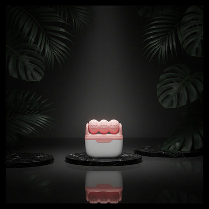 Ice Roller for Face and Eyes - Facial Skin Care Tools with 2 in 1 Roller and Travel Case to Reduce Puffiness and Relief Migraine, Pain. Women Gift (Pink)