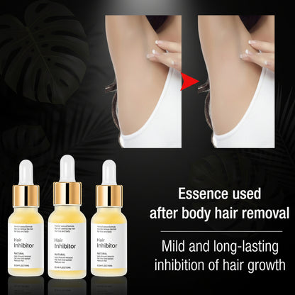 Hair Growth Inhibitory Serum, Natural and Mild Hair Remover, Hair Removal for Face, Underarms, Legs and Arms, Durable, 10 ml, Pack of 2