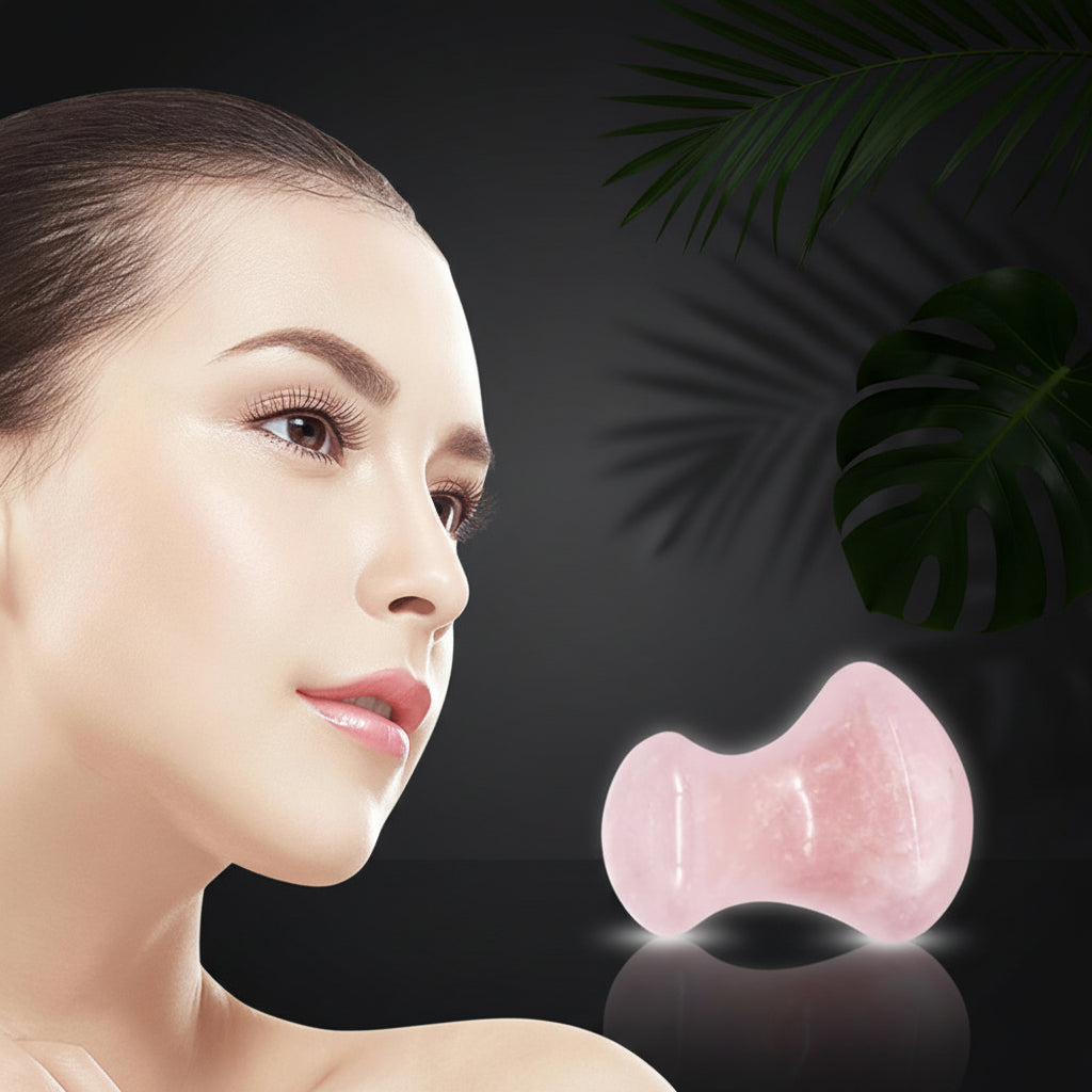 2 Stks Jade Roller voor Gezicht Paddestoel-vormige Huidverzorging Gua Sha Facial Gereedschap Gladde Ronde Randen Spa Rozenkwarts Gezicht Roller Massager Tool voor het verlichten van Spanningen