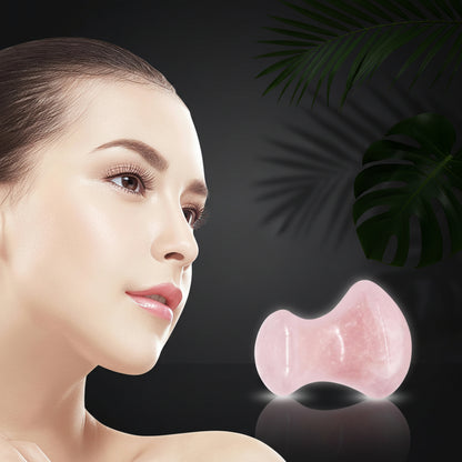 2 Stks Jade Roller voor Gezicht Paddestoel-vormige Huidverzorging Gua Sha Facial Gereedschap Gladde Ronde Randen Spa Rozenkwarts Gezicht Roller Massager Tool voor het verlichten van Spanningen