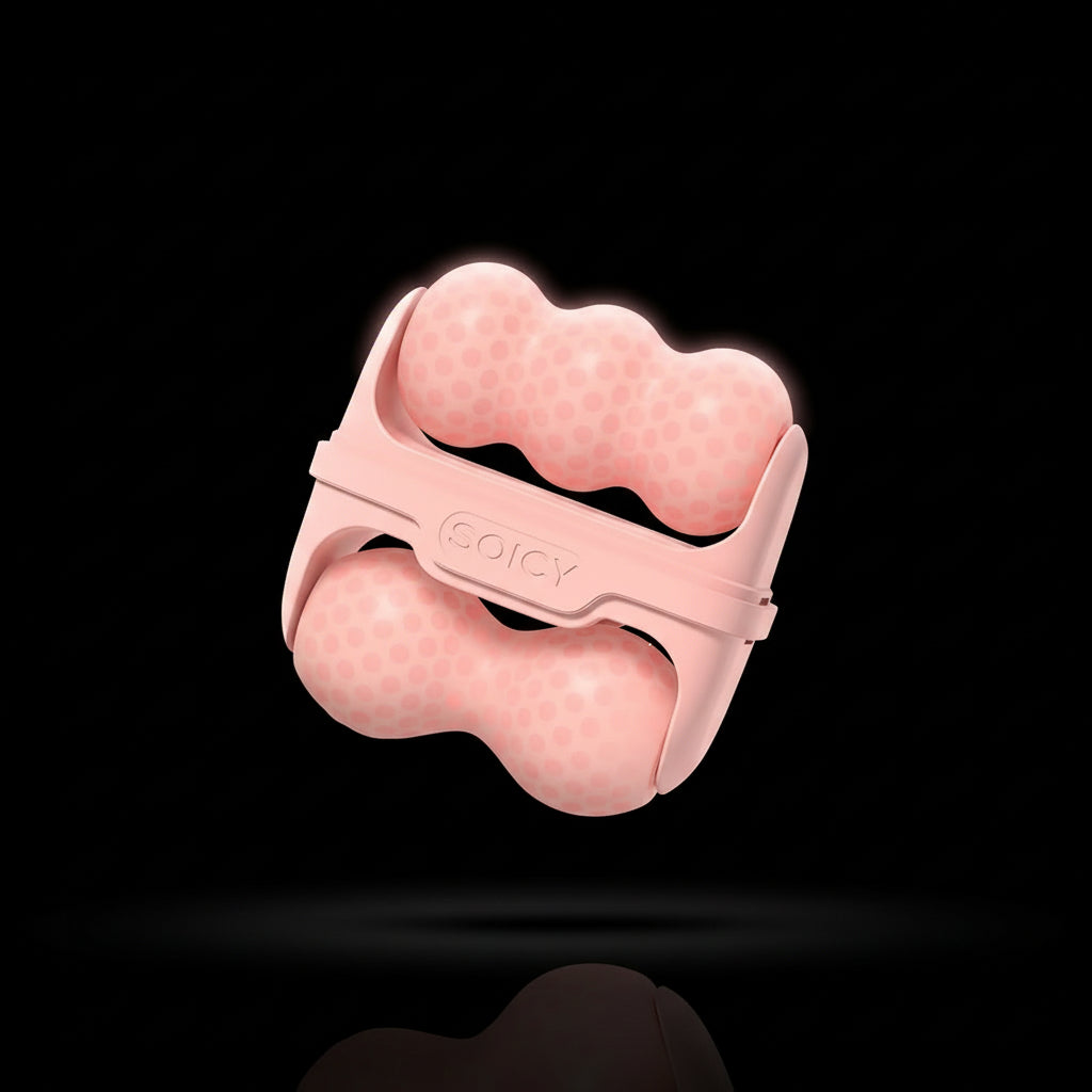 Ice Roller for Face and Eyes - Facial Skin Care Tools with 2 in 1 Roller and Travel Case to Reduce Puffiness and Relief Migraine, Pain. Women Gift (Pink)