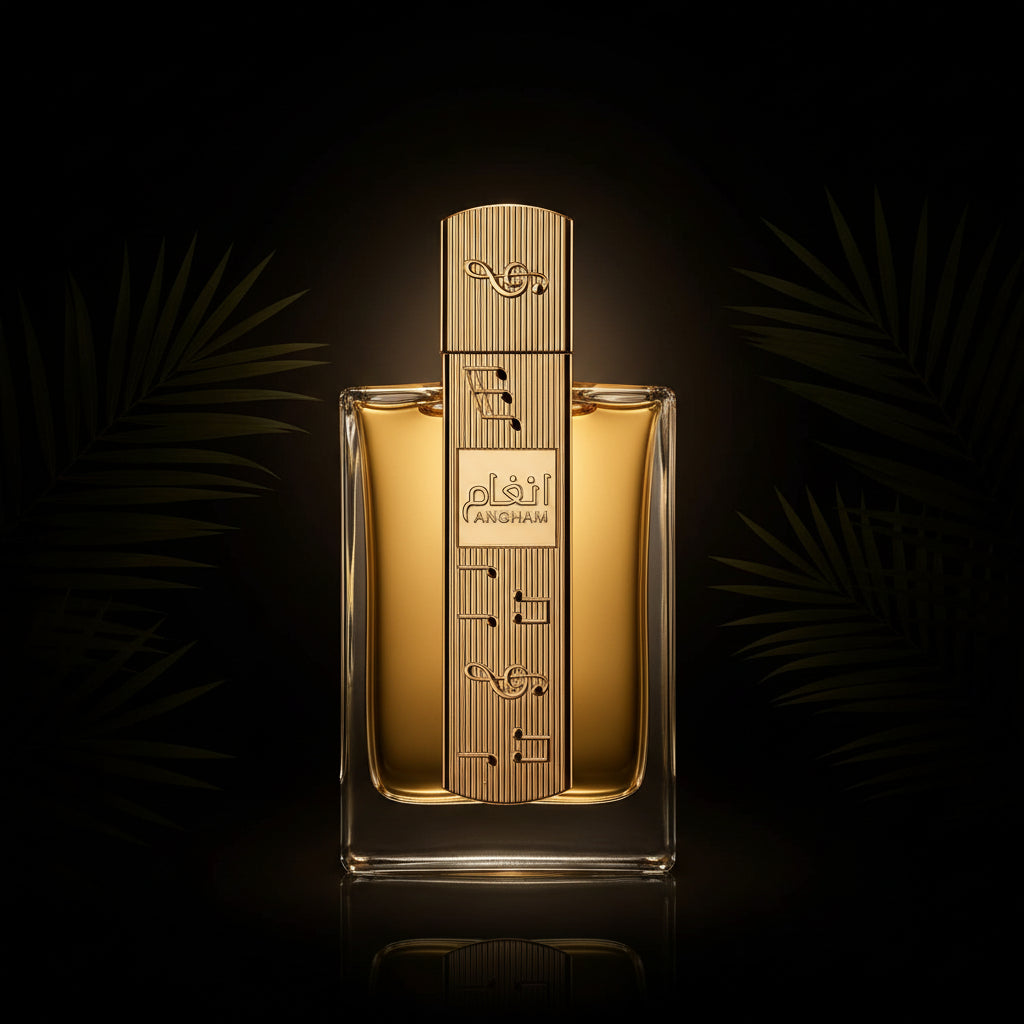 Angham Original Eau de Parfum, 100 ml, Arabic Perfume Long Life, Includes Refillable Atomizer, 5 ml, Oriental Fragrance with Notes of Mandarin, Pink Pepper and Vanilla (Angham)