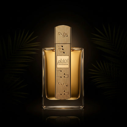 Angham Original Eau de Parfum, 100 ml, Arabic Perfume Long Life, Includes Refillable Atomizer, 5 ml, Oriental Fragrance with Notes of Mandarin, Pink Pepper and Vanilla (Angham)