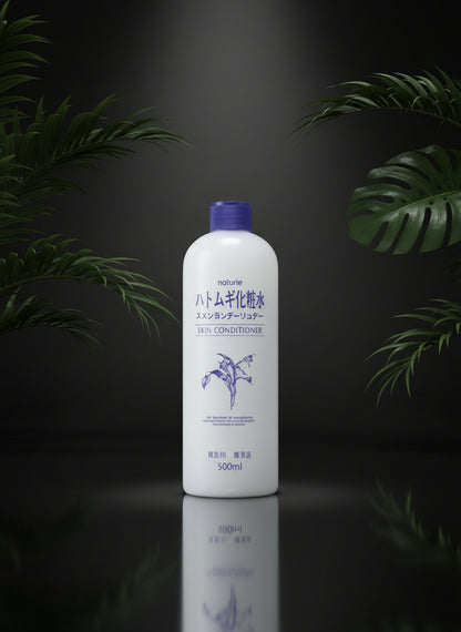 Naturie Adlay (Hatomugi) Skin Conditioner Lotion Toner 500ml Coix Seed Extract 2pack Bundle
