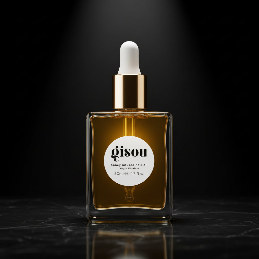 Gisou Honey Infused Hair Oil - Enriched with Mirsalehi Honey for Deep Nourishment, Hydration, Frizz Control, Heat Protection and Shine - For Damaged and Dry Hair (1.7 fl oz)
