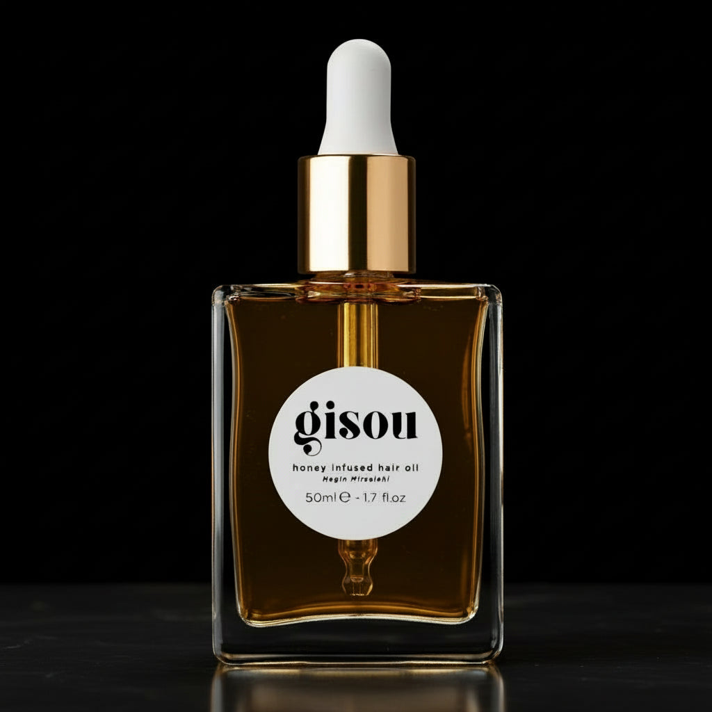 Gisou Honey Infused Hair Oil - Enriched with Mirsalehi Honey for Deep Nourishment, Hydration, Frizz Control, Heat Protection and Shine - For Damaged and Dry Hair (1.7 fl oz)