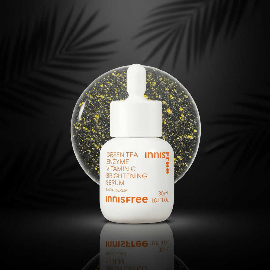 innisfree Green Tea Enzyme Vitamin C Serum for Dark Spot Fading, Korean Face Serum for Glow and Radiance