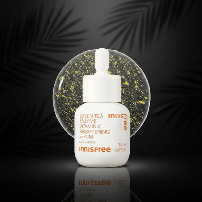 innisfree Green Tea Enzyme Vitamin C Serum for Dark Spot Fading, Korean Face Serum for Glow and Radiance