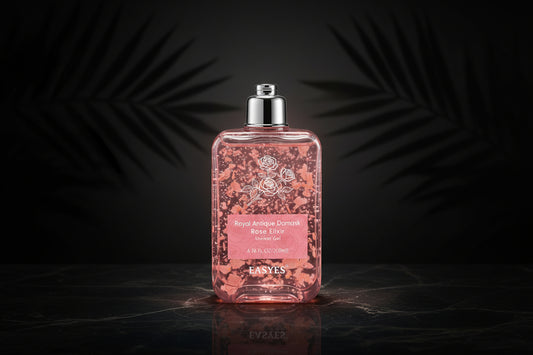 Easyes Rose Elixir Body Wash for Women, Moisturizing Essence Shower Gel with Triple Rose Formula, Hydrating Natural Cleanser, Gentle Foaming & Multi-Oil Nourishment, 7 oz