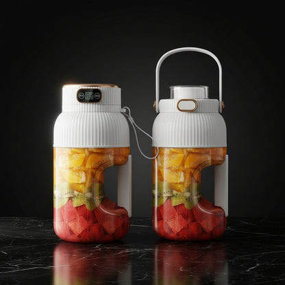 large portable blender,powerful motor driving ten-blade cutter head, dual large-capacity batteries, TYPE-C fast charging head, 42Oz (1200ml) large capacity (WHITE WITH LID)