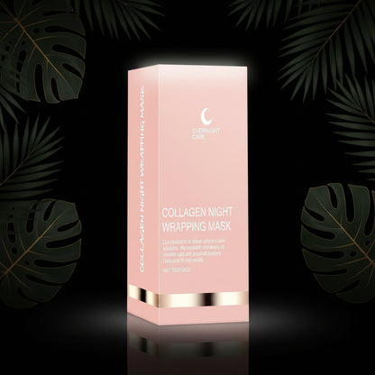Collageen Nacht Wrapping Masker, 2 Stuks Koreaanse Huidverzorging Collageen Gezicht Overnacht Gezichtsmasker, Collageen Nacht Wrap Masker Gezichtsmasker, Gehydrolyseerd Collageen Gezichtsmasker