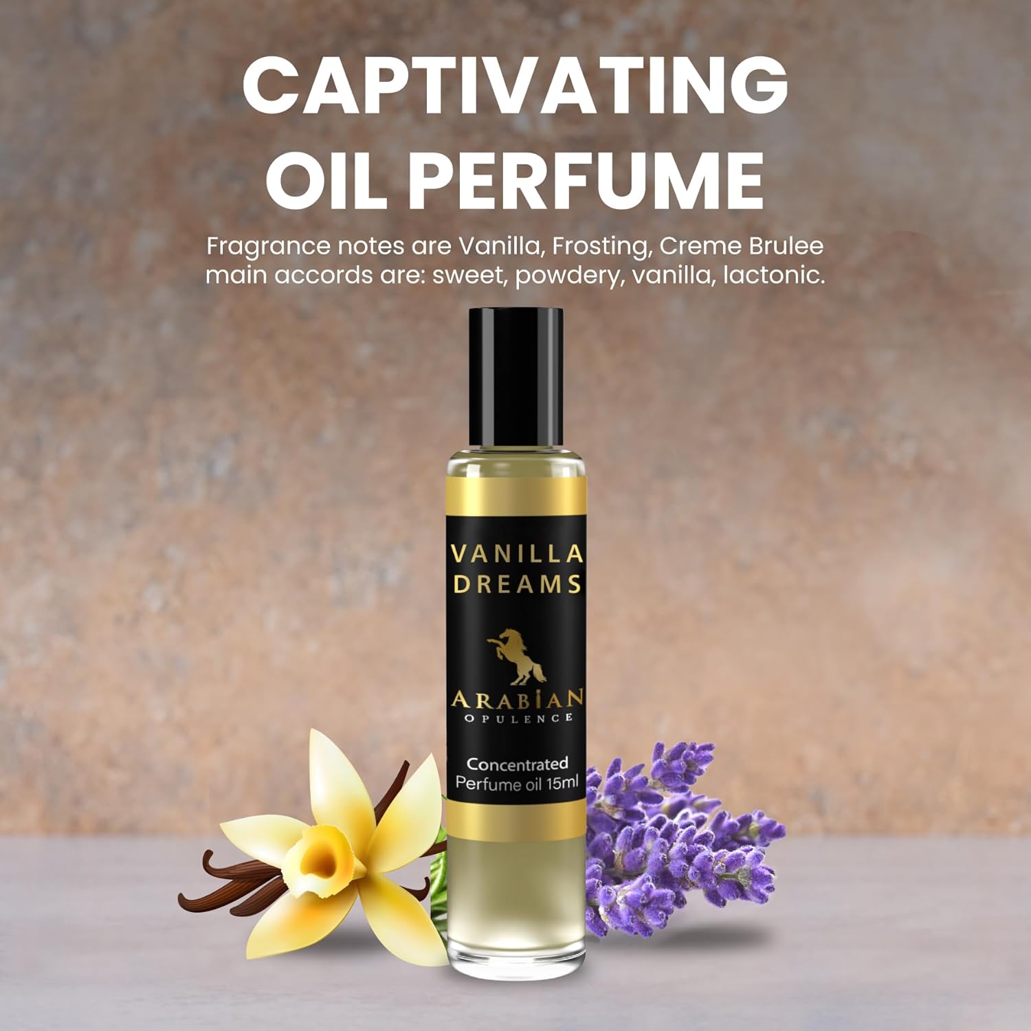 FR99 Vanilla Dreams Roll-on Perfume Oil for Women, Luxurious and Concentrated Long Lasting Perfume Oil, Alcohol-Free Travel Size Body Scent for All-Day Freshness (15ml)