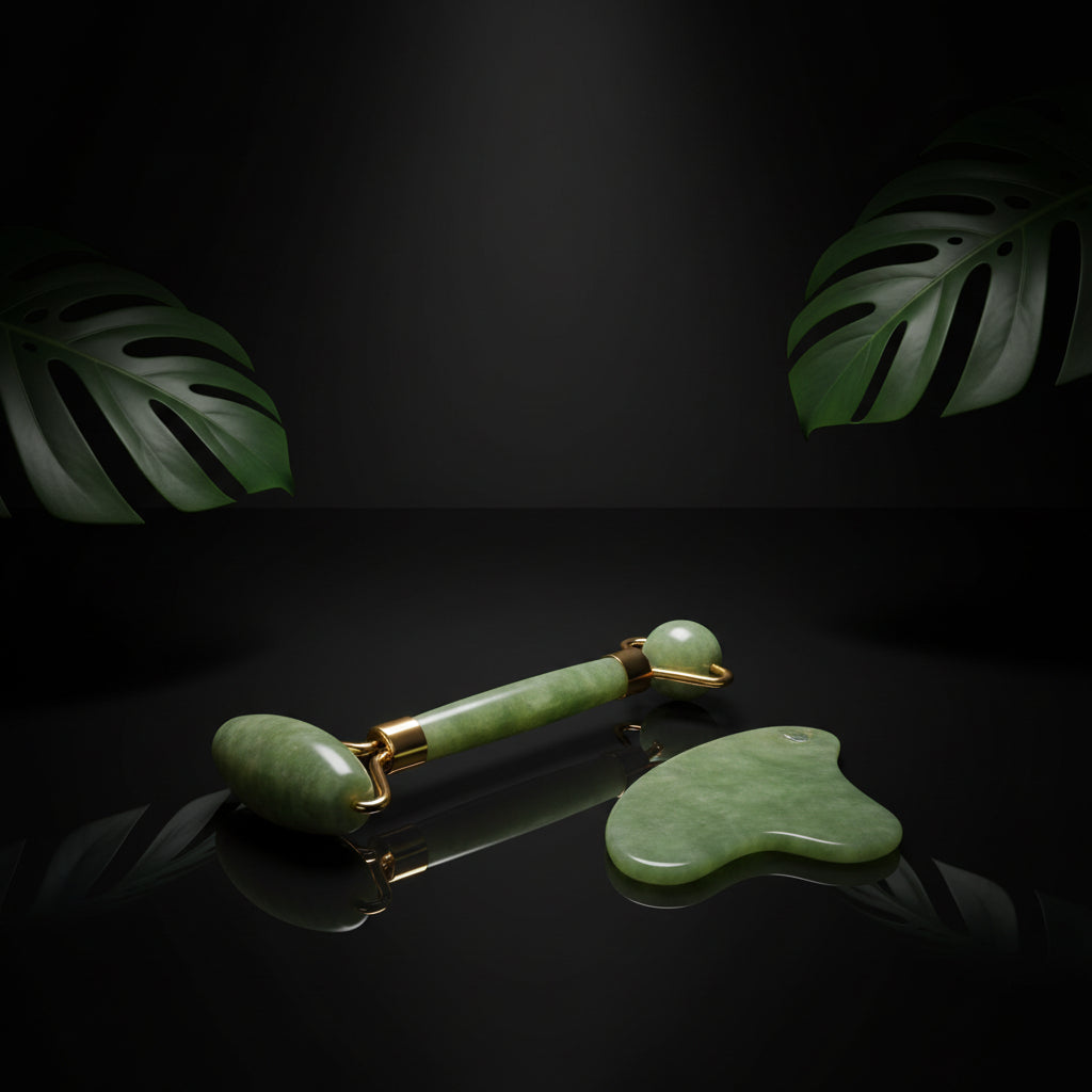 Mipcase Beauty Jade Roller 2pcs Facial Massage Roller For Wrinkles Skin Tightening For Daily Skin Care