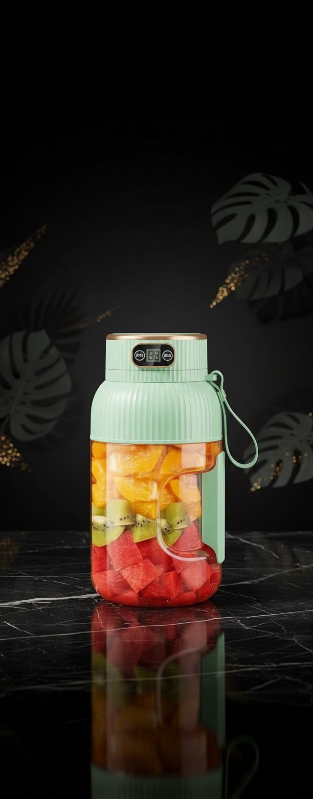 large portable blender,powerful motor driving ten-blade cutter head, dual large-capacity batteries, TYPE-C fast charging head, 42Oz (1200ml) large capacity (WHITE WITH LID)