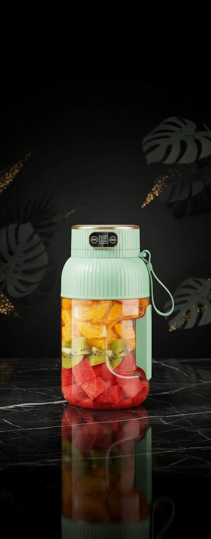 large portable blender,powerful motor driving ten-blade cutter head, dual large-capacity batteries, TYPE-C fast charging head, 42Oz (1200ml) large capacity (WHITE WITH LID)