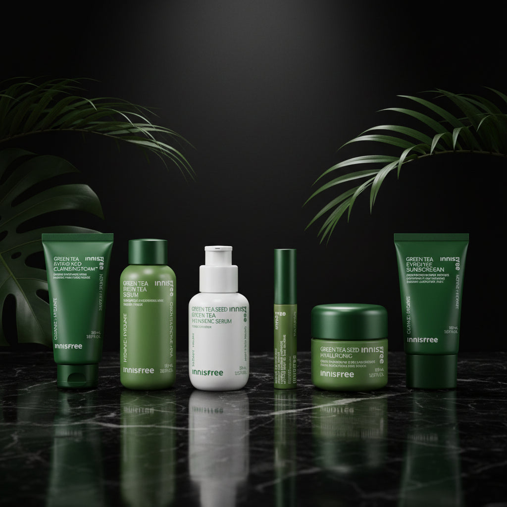 innisfree Green Tea Seed Hyaluronic Serum with Panthenol and Niacinamide, Korean Face Serum for Hydration and Glow