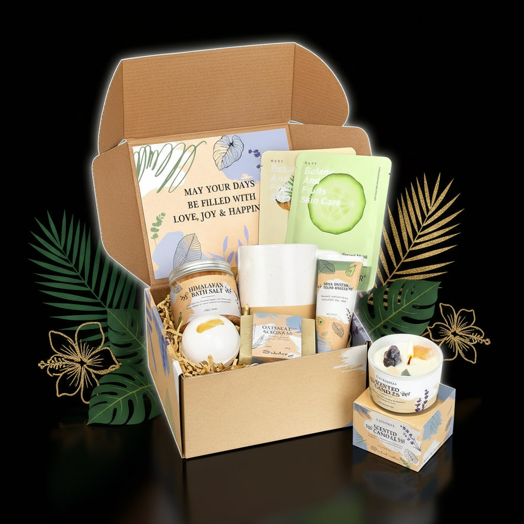 Gifts for Women, Birthday Gifts for Women Spa Gifts for Women Self Care Gift Baskets Christmas Gifts Relaxing Bath Set with Crystal Scented Candle for Mom Sister Wife Friendship