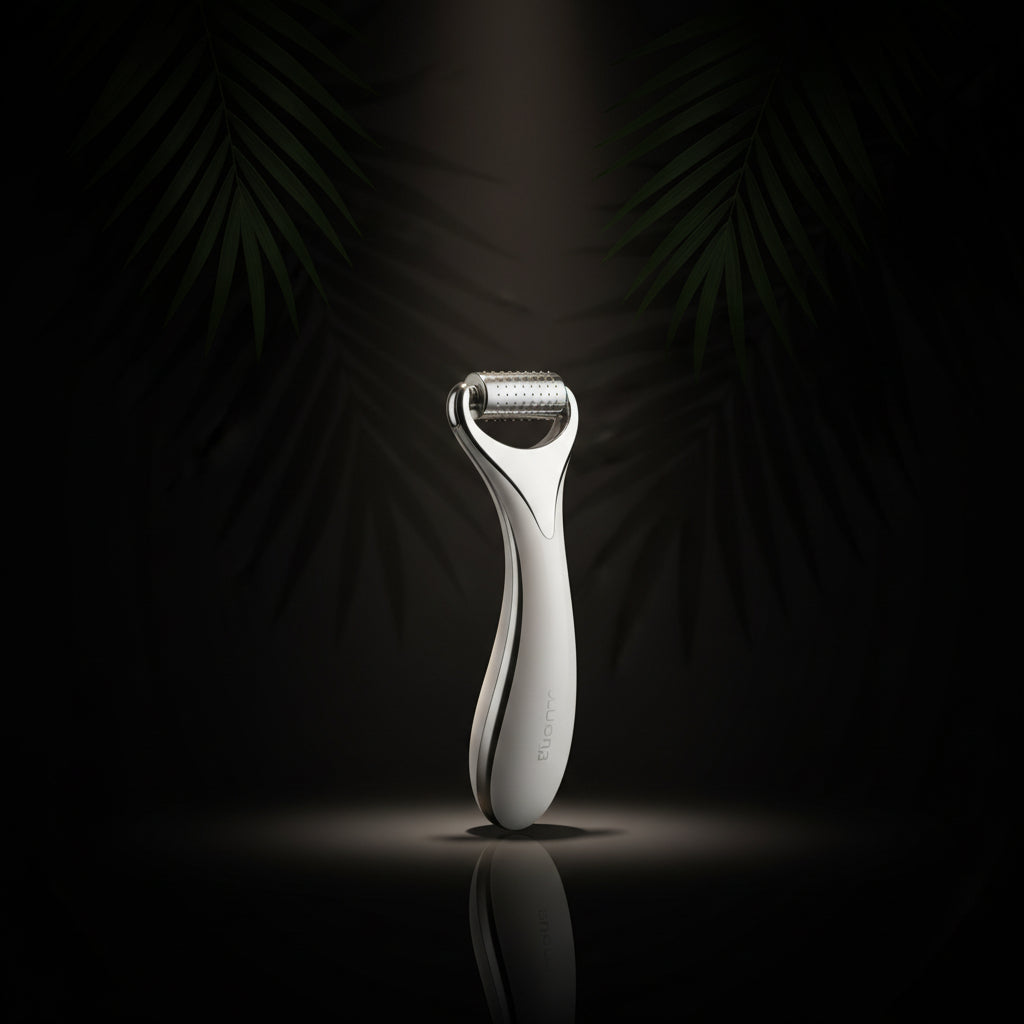 Kitsch Mini Ice Roller & Mini Face Roller Set with Pouch - Ice Roller for Face and Eye Puffiness | Facial Roller & Facial Massage Roller | Facial Roller for Puffy Eyes | Face Ice Roller (Blush)