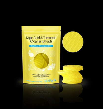 180 stuks kurkuma en kojinezuur pads voor het gezicht, kurkumazuur en kojinezuur, reinigingspads voor kurkuma, schuimrubberen pads