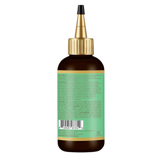 African Pride Feel-It Formula Strengthening Oil with Rosemary Oil, Peppermint Oil and Sage - Helps Promote Hair Growth, Nourishing Treatment for Split Ends and Dry Scalp for All Hair Types, 4 fl oz.