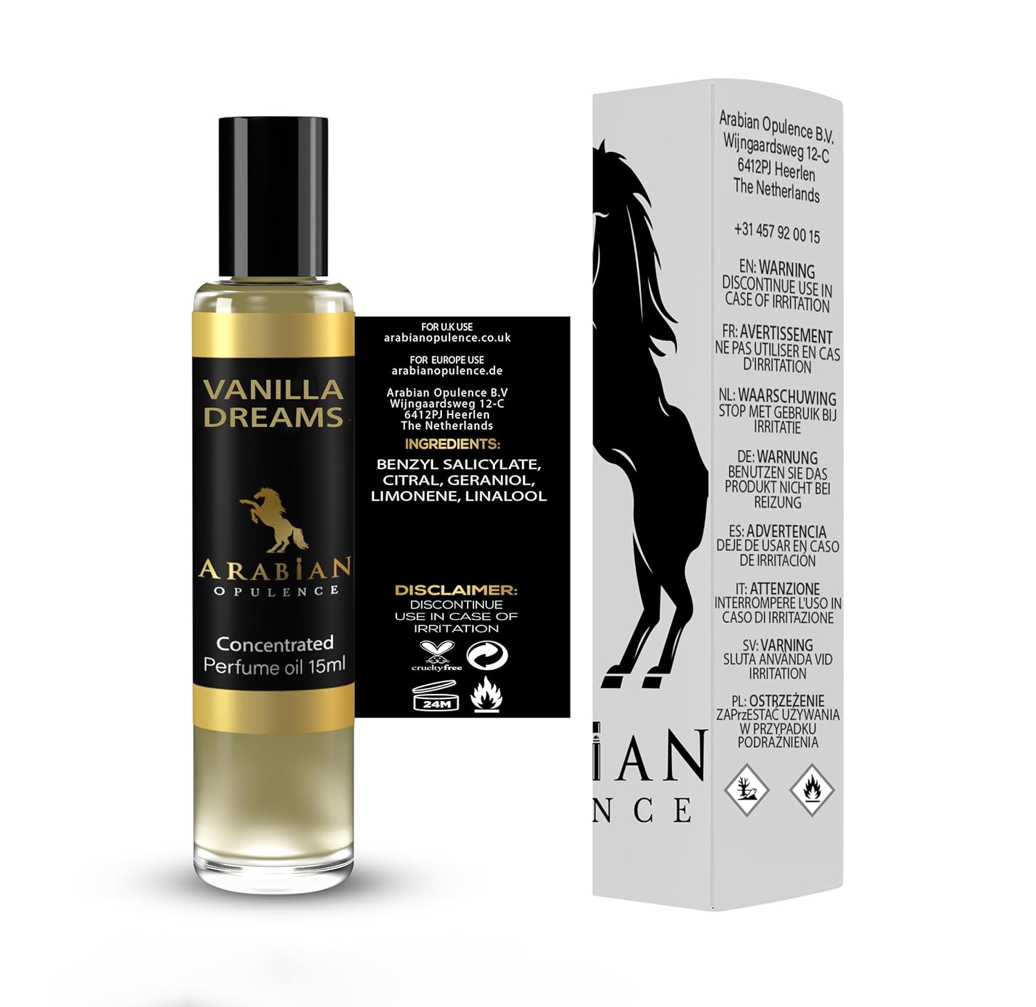 FR99 Vanilla Dreams Roll-on Perfume Oil for Women, Luxurious and Concentrated Long Lasting Perfume Oil, Alcohol-Free Travel Size Body Scent for All-Day Freshness (15ml)