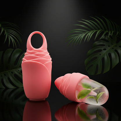 Ice Roller 3 Pieces, Reusable Silicone Facial Ice Hedgehog for Skin Care, Pore Reduction, Refreshment, Massage, Pink 1 + Purple 2