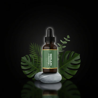 Jade Roller with Gua Sha and Vitamin C Serum - Aloe Vera & Retinol - Facial Roller - 100% Pure Jade Stone Facial Massage - Anti-Aging Massage Set