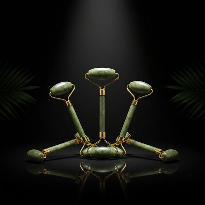 Mipcase Beauty Jade Roller 2pcs Facial Massage Roller For Wrinkles Skin Tightening For Daily Skin Care