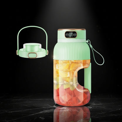 large portable blender,powerful motor driving ten-blade cutter head, dual large-capacity batteries, TYPE-C fast charging head, 42Oz (1200ml) large capacity (WHITE WITH LID)