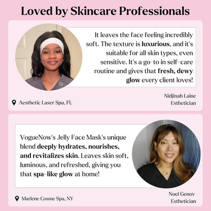 Jelly Mask for Facials - 12 Flavors Moisturizing & Brightening Jelly Face Masks | Free Jade Roller & Spatula | Bulgarian Rose, Lavender, Hyaluronic Acid, 24K Gold Face Mask Skin Care |