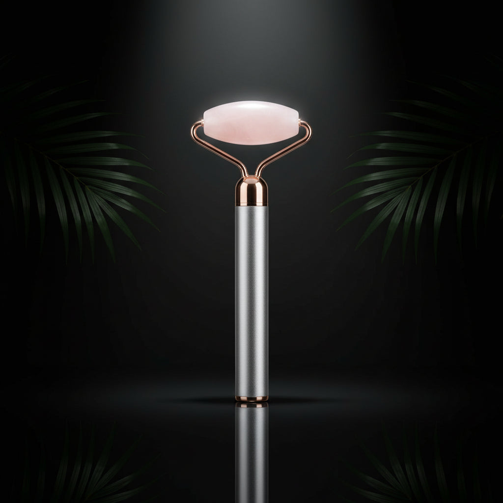 1 Set Jade Massager Natural Jade Roller Facial Roller Massager Vibrating Facial Roller Tools For Facial Massage Crystal Stick 3D Zinc Alloy The Face