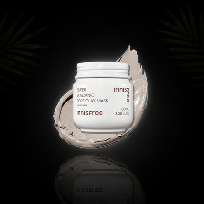 innisfree Super Volcanic Pore Clay Mask, Korean Pore Clearing Clay Mask with Volcanic Clusters and AHA