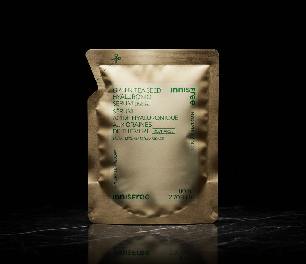 innisfree Green Tea Seed Hyaluronic Serum with Panthenol and Niacinamide, Korean Face Serum for Hydration and Glow