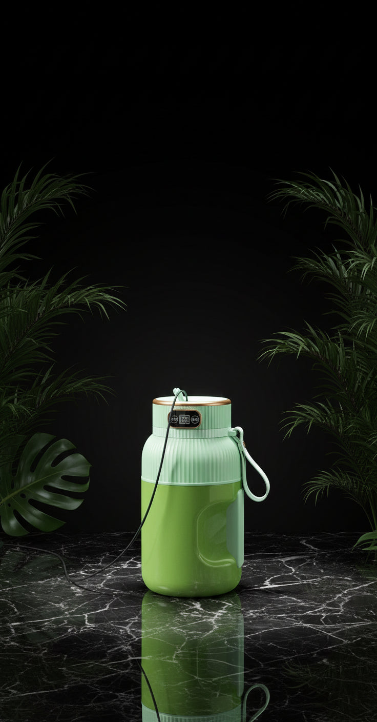 large portable blender,powerful motor driving ten-blade cutter head, dual large-capacity batteries, TYPE-C fast charging head, 42Oz (1200ml) large capacity (WHITE WITH LID)