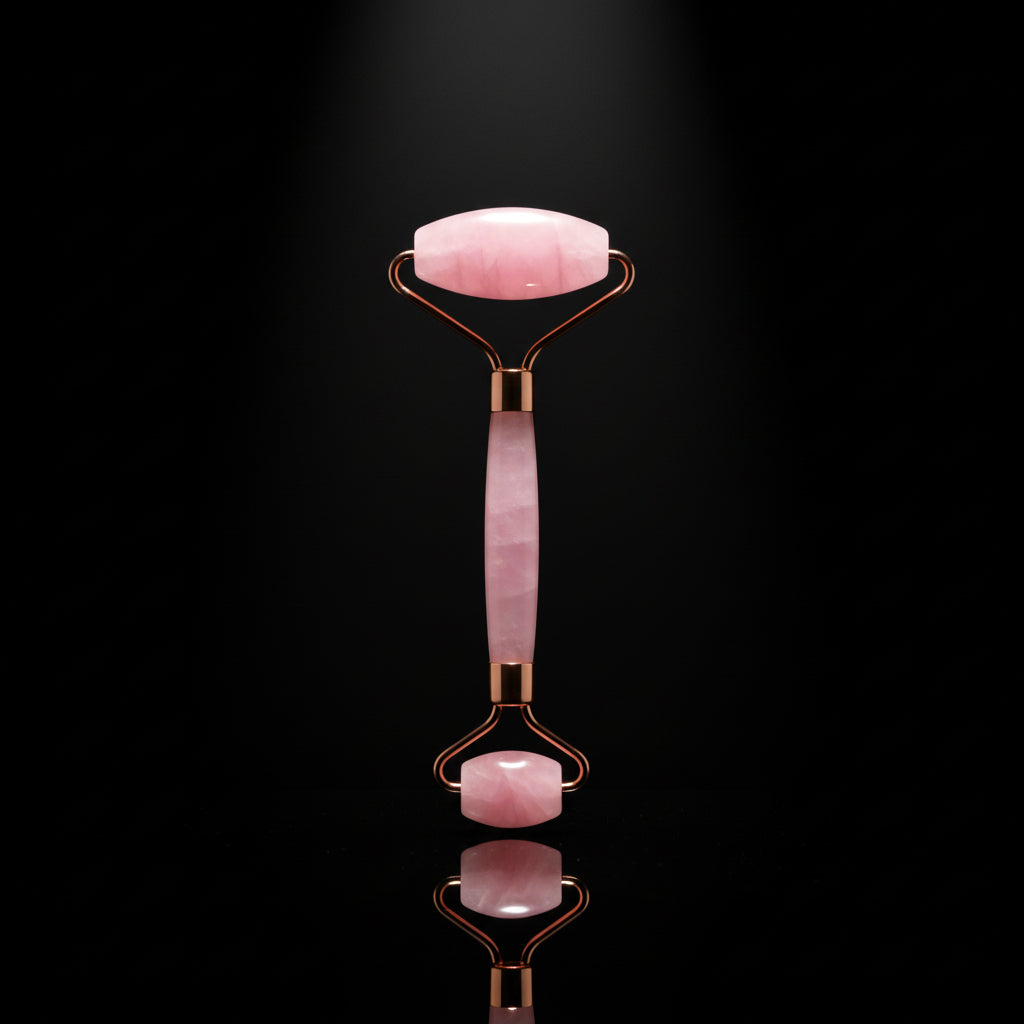 GeeRic Jade Roller & Gua Sha Scraping Massage Tool Anti-Aging Quartz 100% Natural Facial Jade Stone Set - Face Eye Neck Beauty Roller for Slimming & Firming - Rejuvenate Skin and