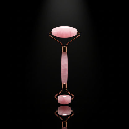 GeeRic Jade Roller & Gua Sha Scraping Massage Tool Anti-Aging Quartz 100% Natural Facial Jade Stone Set - Face Eye Neck Beauty Roller for Slimming & Firming - Rejuvenate Skin and