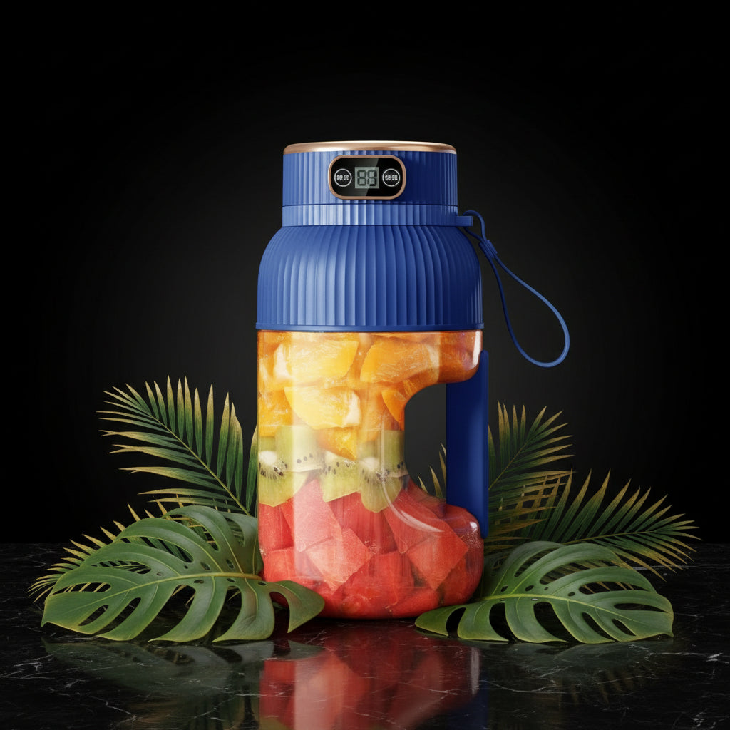 large portable blender,powerful motor driving ten-blade cutter head, dual large-capacity batteries, TYPE-C fast charging head, 42Oz (1200ml) large capacity (WHITE WITH LID)