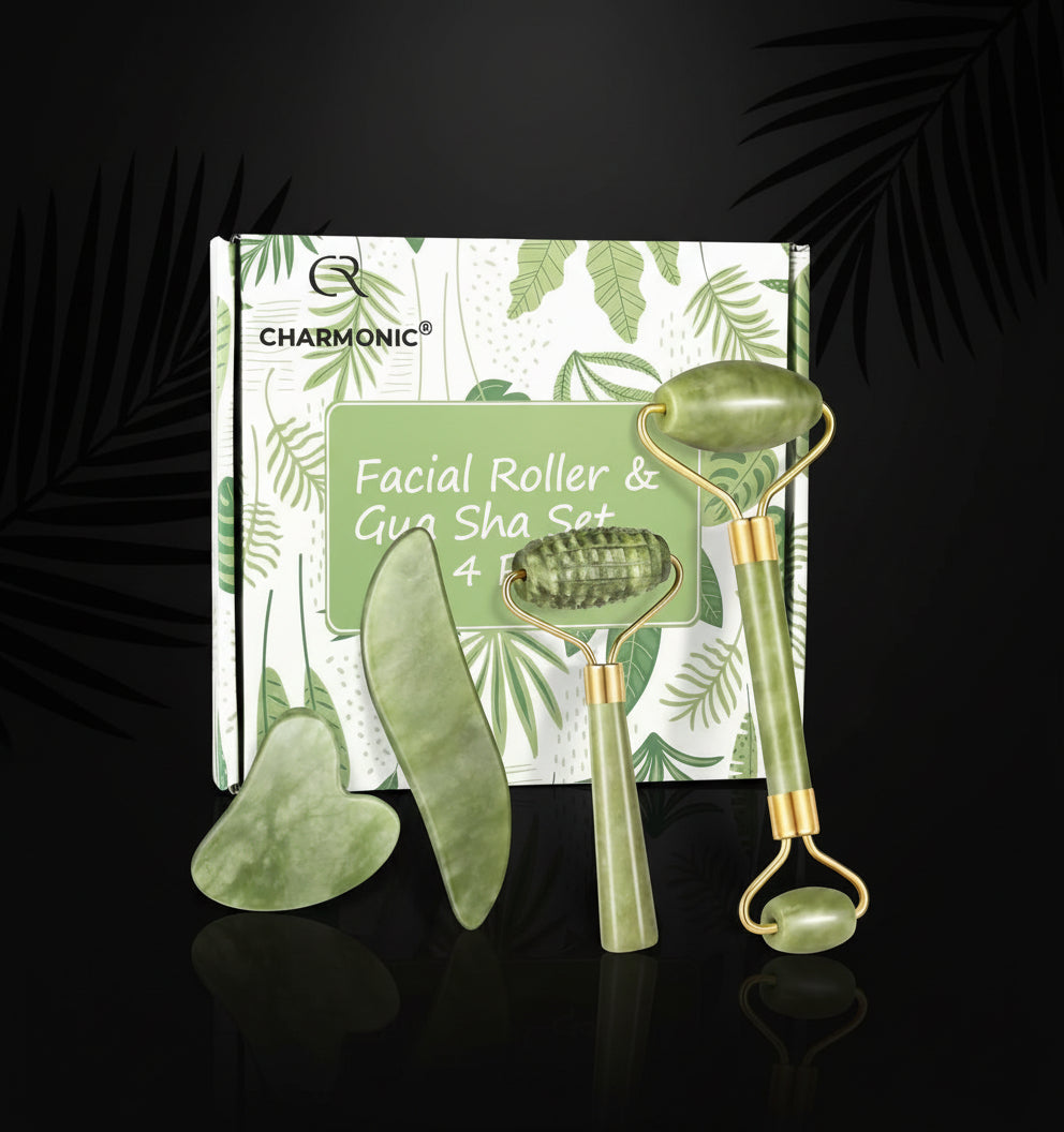 Jade Roller for Face Massager,Anti-Aging Face Natural Jade Stone Roller Massage