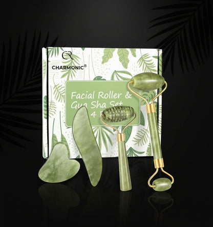 Jade Roller for Face Massager,Anti-Aging Face Natural Jade Stone Roller Massage