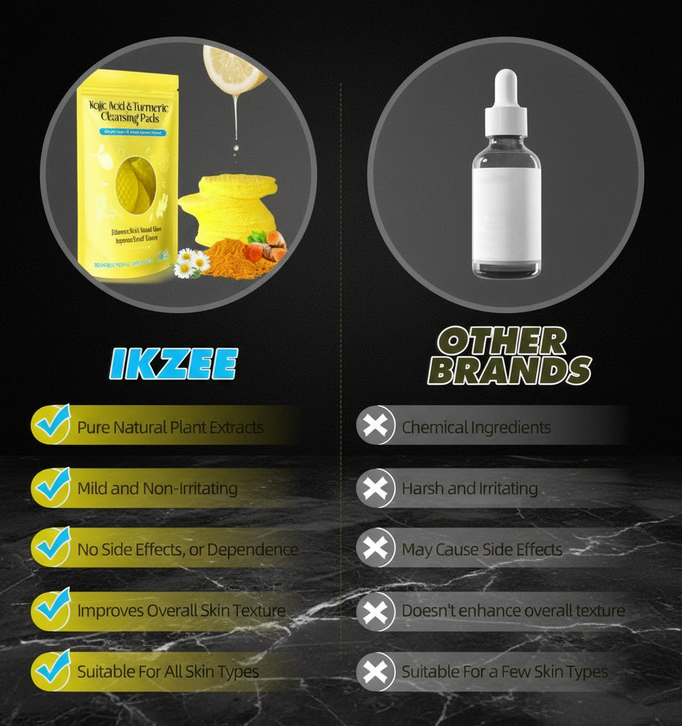 180 stuks kurkuma en kojinezuur pads voor het gezicht, kurkumazuur en kojinezuur, reinigingspads voor kurkuma, schuimrubberen pads