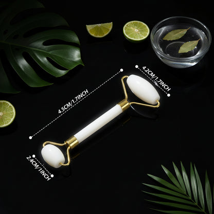 Gua Sha Jade Roller for the Face, GeeRic Gua Sha Tool Jade Roller for Facial Massage Tools, Natural Jade Roller Set of Soothing Stone, Eliminates Eye Swelling, Skin, Face,