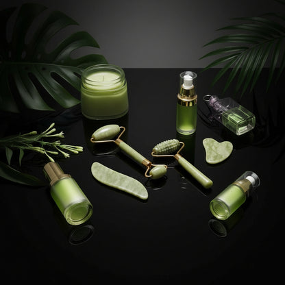 Jade Roller for Face Massager,Anti-Aging Face Natural Jade Stone Roller Massage