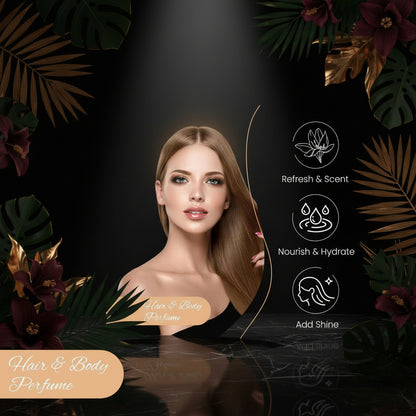 Hair Perfume for Women Vanilla Pheromone, Hair & Body Shine Spray Nourishing and Hydrating Mist Fragrance, Eau Parfum Long Lasting & Add Shine Portable, Light Perfume, 30 ml