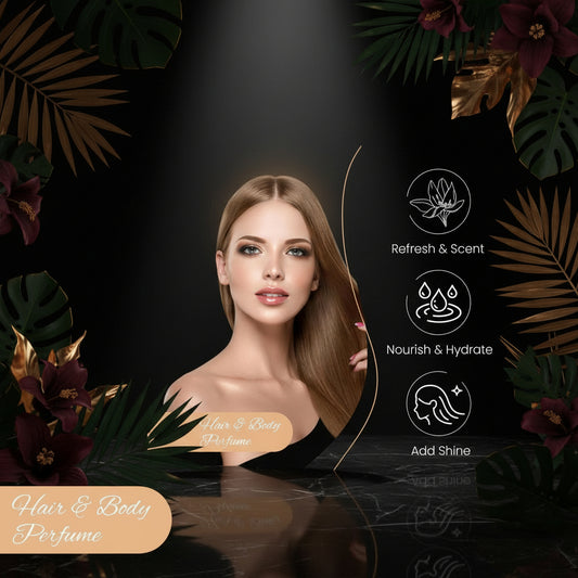 Hair Perfume for Women Vanilla Pheromone, Hair & Body Shine Spray Nourishing and Hydrating Mist Fragrance, Eau Parfum Long Lasting & Add Shine Portable, Light Perfume, 30 ml