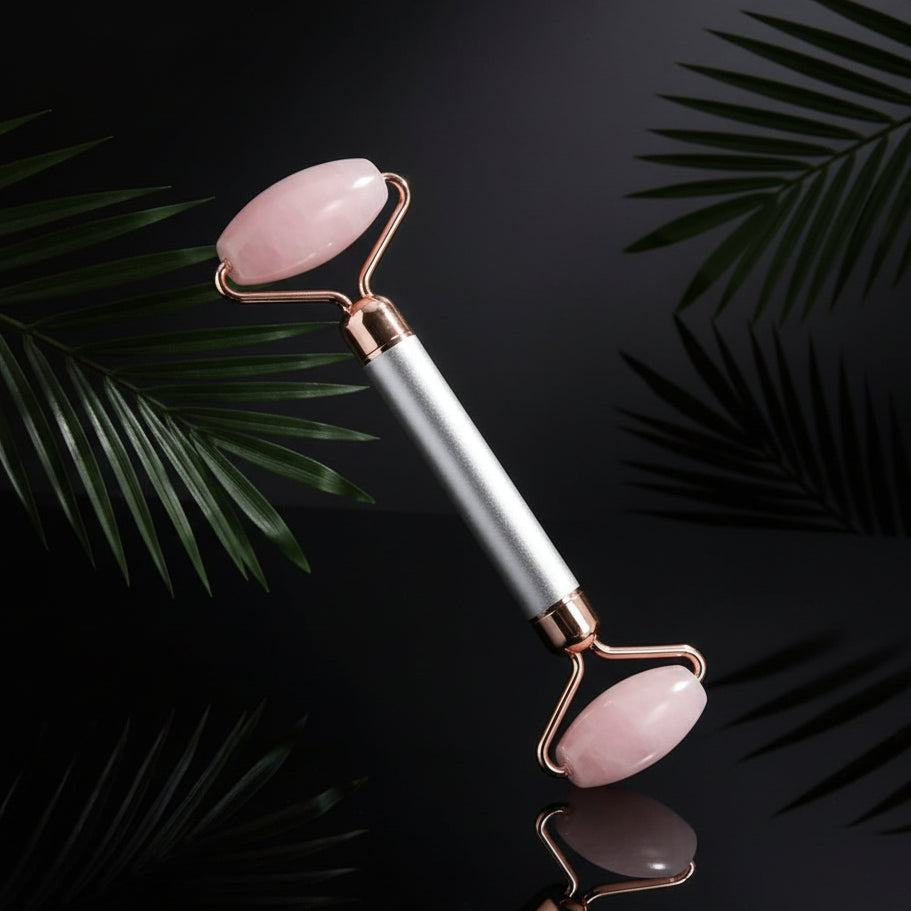 1 Set Jade Massager Natural Jade Roller Facial Roller Massager Vibrating Facial Roller Tools For Facial Massage Crystal Stick 3D Zinc Alloy The Face